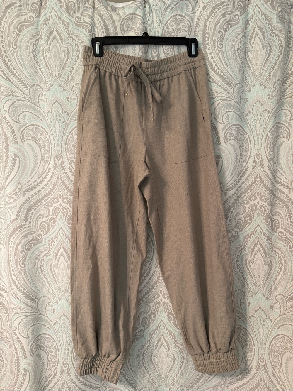 Zara Taupe Drawstring Jogger Pants